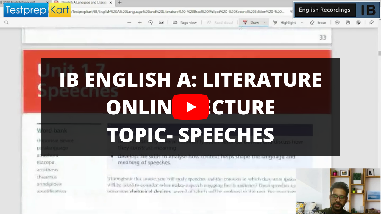 IB English A Literature Online Tutoring (HL & SL)